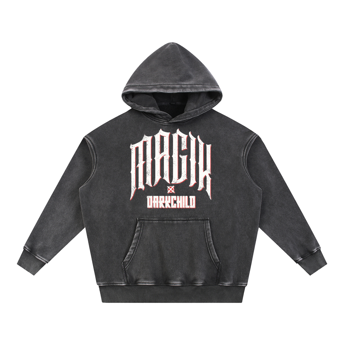 Magik & Darkchild Oversized Snow Washed Hoodie