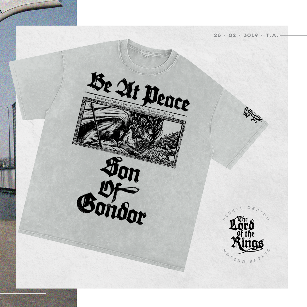 "Be at Peace" Snow Washed Oversized T-Shirt