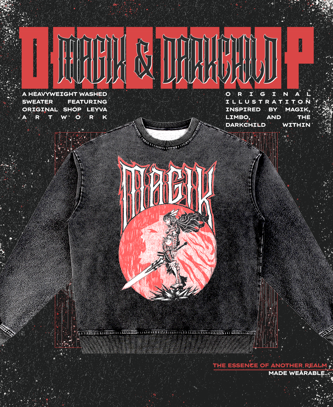 Magik & Darkchild Oversized Crewneck Sweatshirt