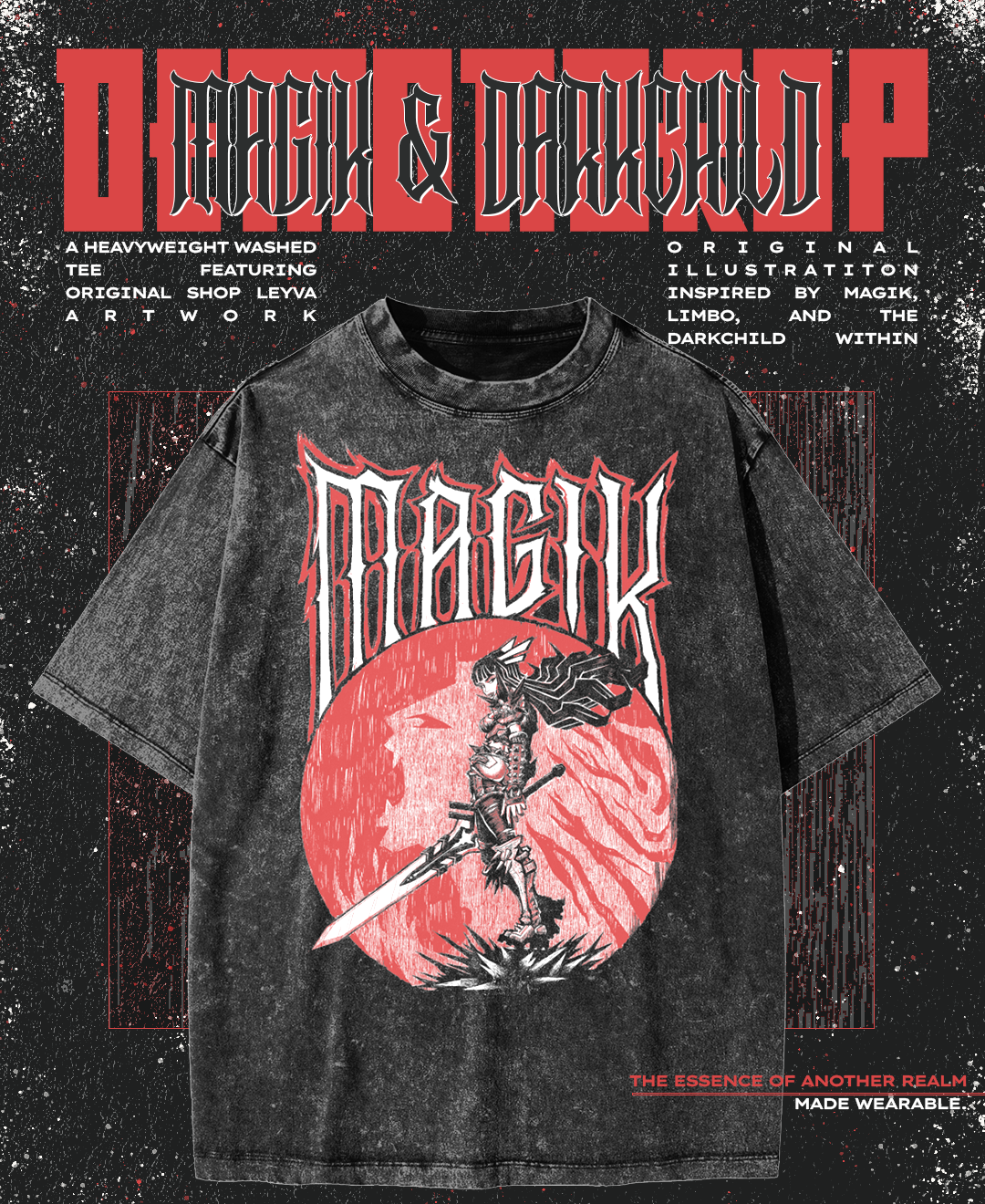 Magik & Darkchild Heavyweight Snow Washed T-Shirt