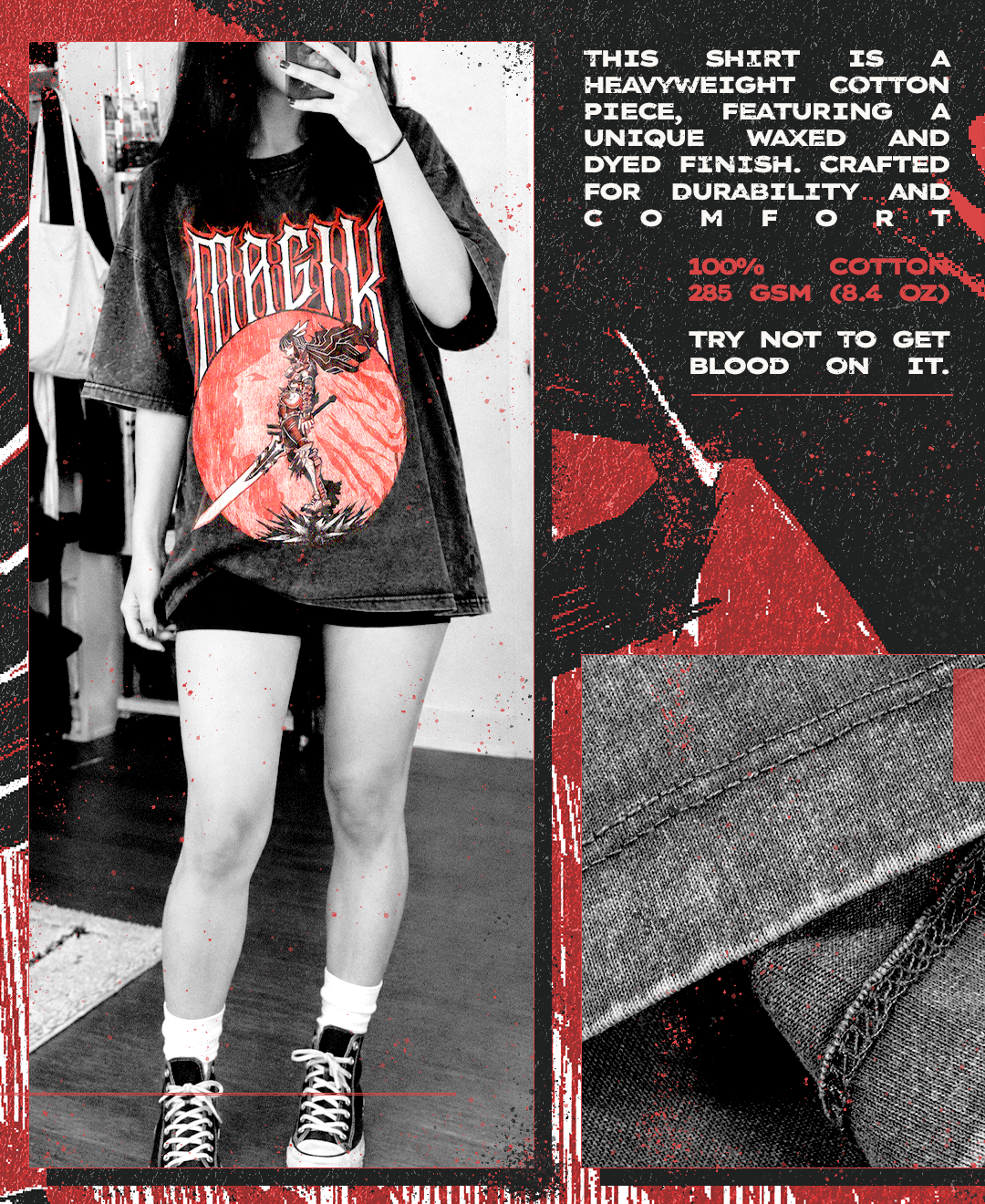 Magik & Darkchild Heavyweight Snow Washed T-Shirt