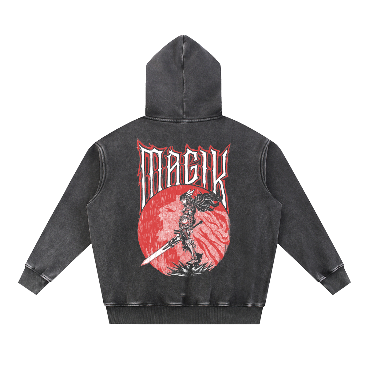 Magik & Darkchild Oversized Snow Washed Hoodie