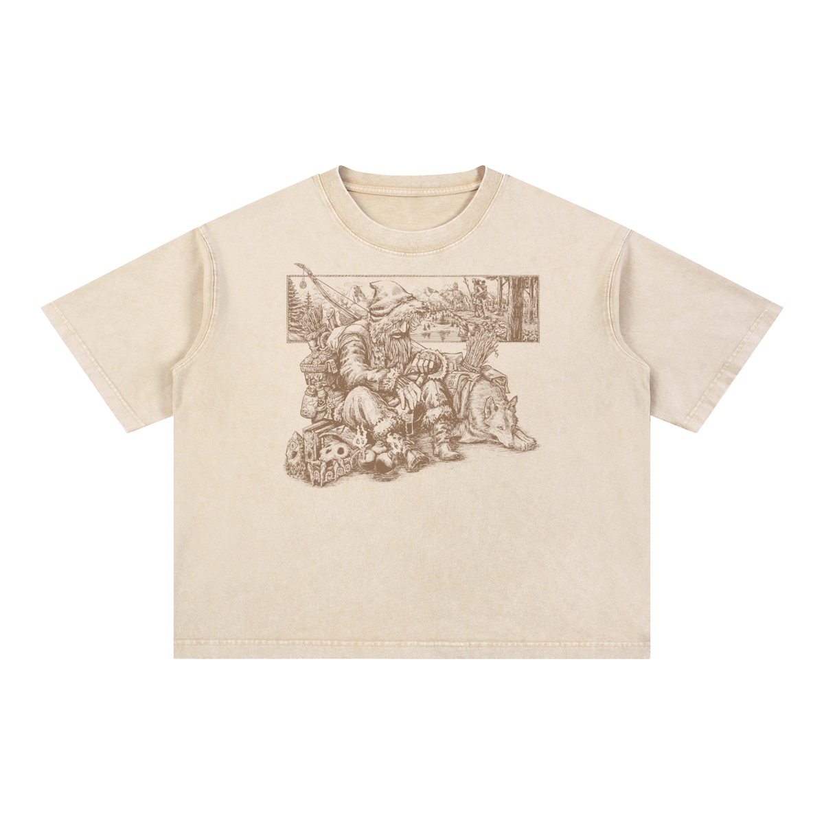Trapper of Time Mineral Wash Boxy Tee